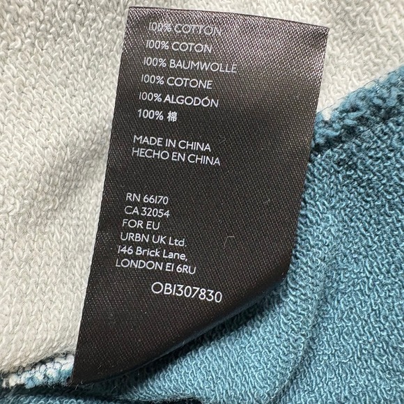 Anthropologie Sun Keep Daydream Sunflower Sweatshirt Womens M Blue Teal Art Boho - Picture 7 of 14